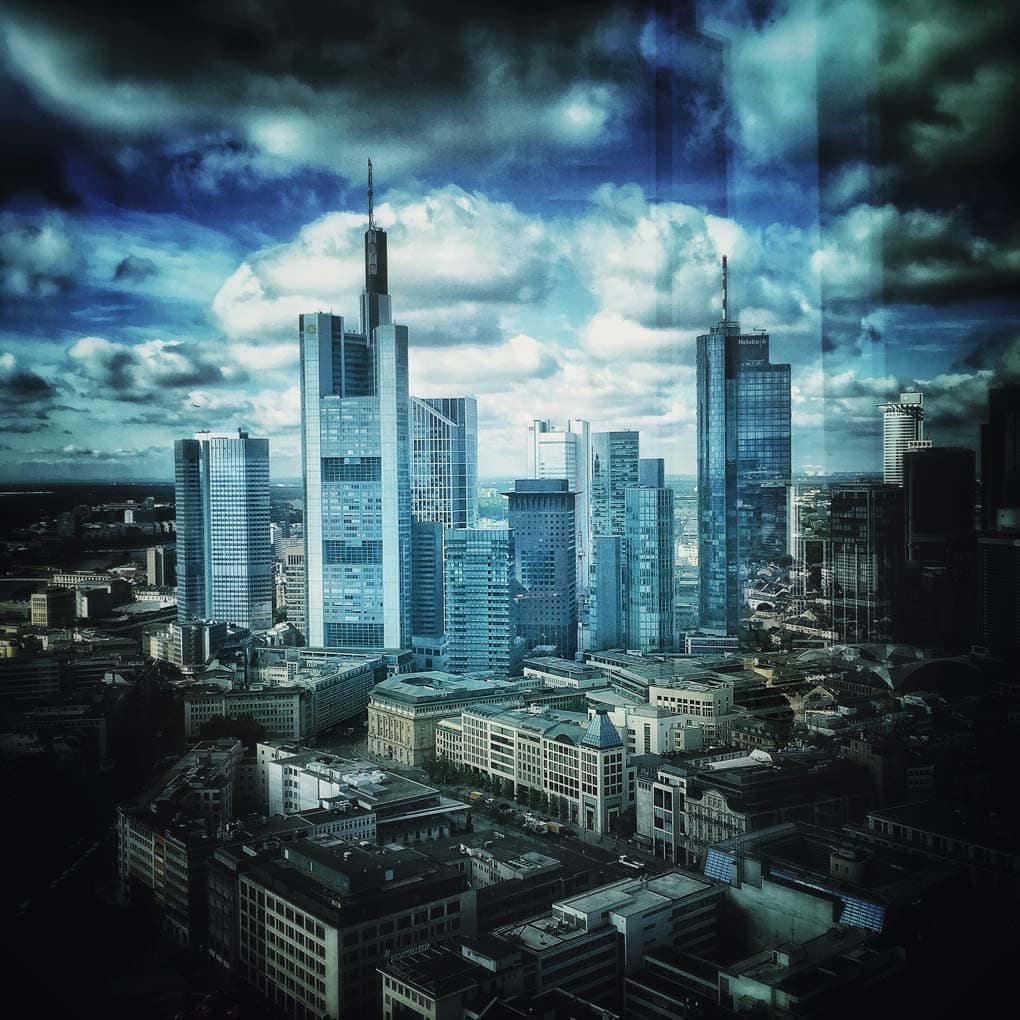 Büroraum in Hochhäusern von Frankfurt am Main